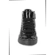Kép 5/7 - AKCIÓS 38-as! GEOX fekete lakkbőr, fűzős+cipzáras őszi cipő 