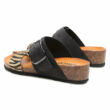 Kép 3/4 - Igi&Co fekete-barna, zebramintás, csatos női kényelmi papucs