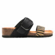 Kép 2/4 - Igi&Co fekete-barna, zebramintás, csatos női kényelmi papucs