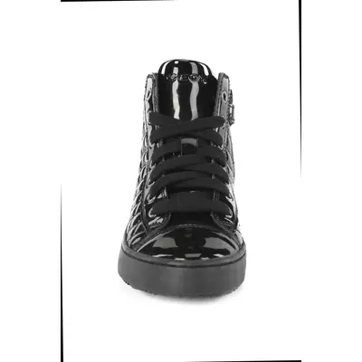 AKCIÓS 38-as! GEOX fekete lakkbőr, fűzős+cipzáras őszi cipő 