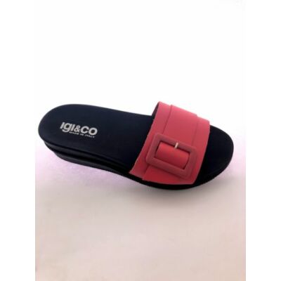 Igi&Co fekete-piros, női kényelmi papucs