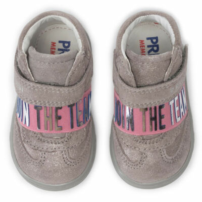 Primigi csillámos szürke-rózsaszín, gumipántos+tépőzáras átmeneti cipő