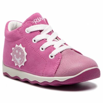 PRIMIGI pink, smiley-s, fűzős első lépés cipő